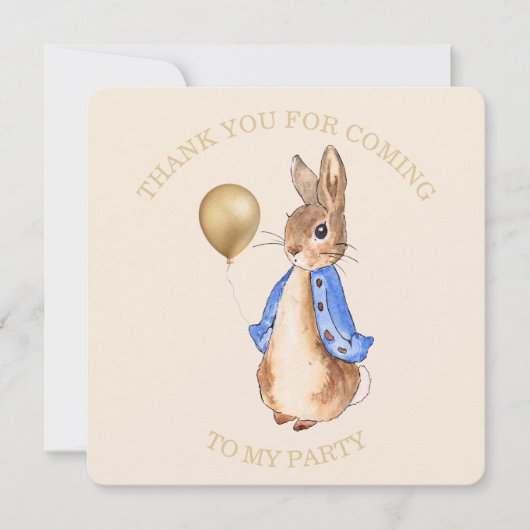 Pierre le Lapin Merci d'être venu à ma fête (Devant)