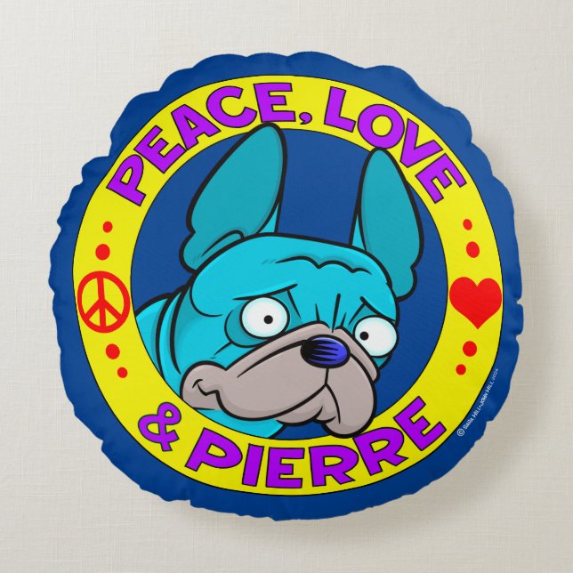 Pierre Logo Sierkussen Rond Kussen (Voorkant)