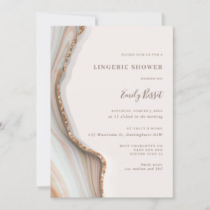 Pierre Marbre Agate Lingerie Douche Invitation