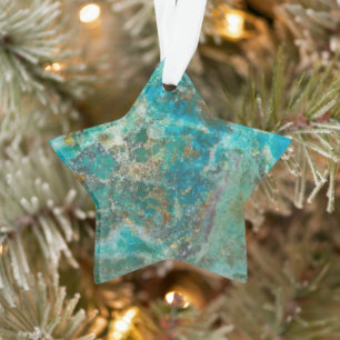 Pierre minérale Chrysocolla bleue