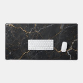 Pierre noire avec veines or et argent (Clavier et souris)