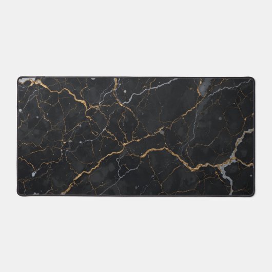 Pierre noire avec veines or et argent (Recto)