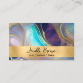 Pierre opale turquoise et violette avec Carte de v (Devant)