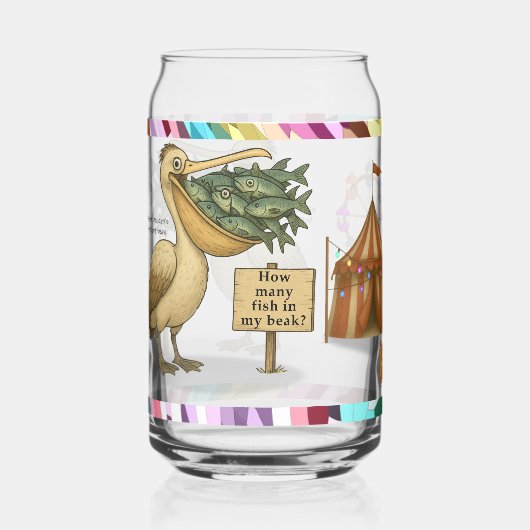 Pierre pelican's brilliant beak blikvorm glas (Voorkant)