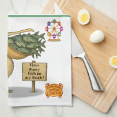 Pierre pelican's brilliant beak theedoek (Quarter Fold)