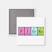 Pierre Periodtable name magnet Magneet (Voorkant / Achterkant)