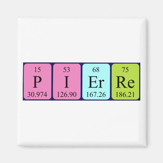 Pierre Periodtable name magnet Magneet (Voorkant)