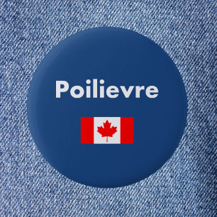 Pierre Poilievre Canada Canadese vlag Donkere kleu Ronde Button 5,7 Cm