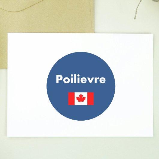 Pierre Poilievre Canada Canadese vlag Donkere kleu Ronde Sticker