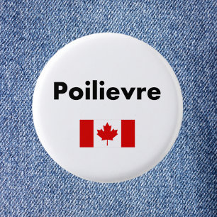 Pierre Poilievre Canada Canadese vlag Lichtkleur Ronde Button 3,2 Cm
