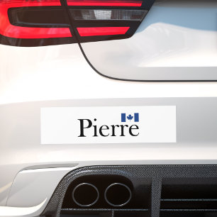 Pierre Poilievre met officiële vlag van Canada Bumpersticker