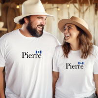 Pierre Poilievre met officiële vlag van Canada