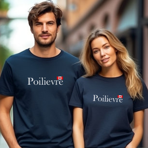 Pierre Poilievre Officiële Canadese vlag Donkere k T-shirt