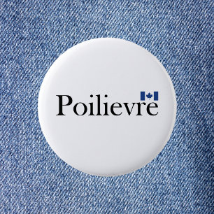 Pierre Poilievre Officiële Canadese vlag Ronde Button 5,7 Cm