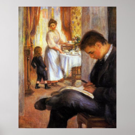 Pierre Renoir - Breakfast in Berneval Poster (Voorkant)