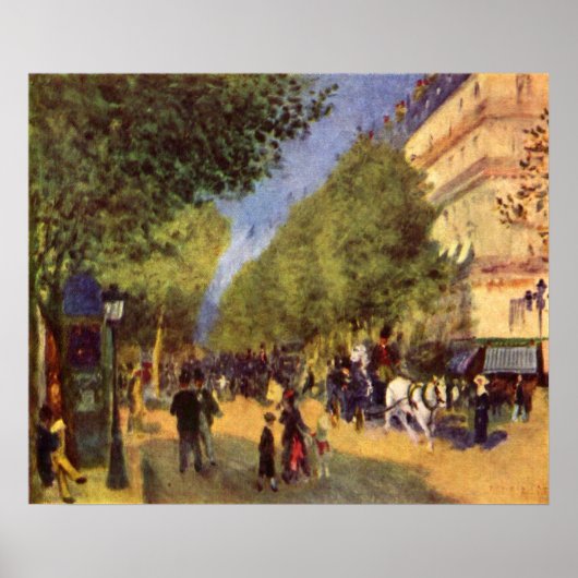 Pierre Renoir - De grote boulevards Poster (Voorkant)