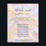 pierre rose opale Holographe FAUX Flyer<br><div class="desc">salon de beauté professionnel maquillage artiste flyer</div>