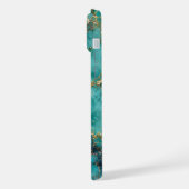 Pierre Turquoise de Luxe avec Veines d'Or Élégante (Côté gauche)