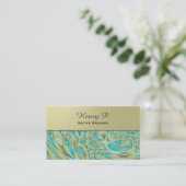 Pierre Turquoise Rustique Bois Plaine Carte de vis (Debout devant)