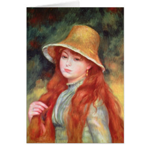 Pierre une jeune fille de Renoir   dans un chapeau