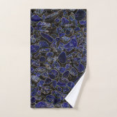 Pierres bleu saphir avec brillance (Serviette à main)