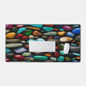 Pierres Colorées - Tapis de Bureau (Clavier et souris)