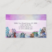 Pierres d'aquarelle - cristaux carte de visite (Dos)