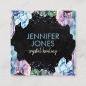 Pierres d'aquarelle - cristaux carte de visite (Devant)