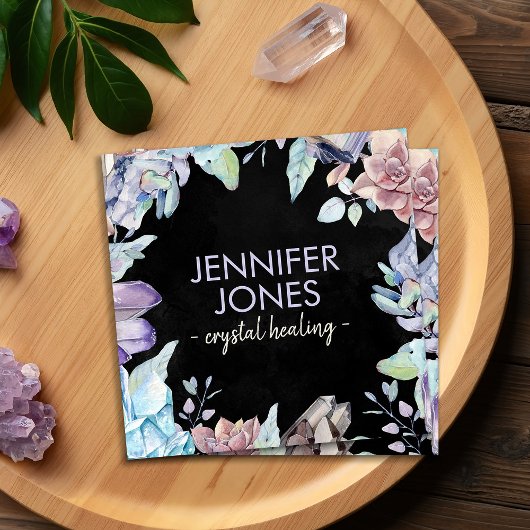 Pierres d'aquarelle - cristaux carte de visite