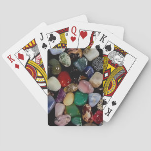 Pierres de Jeu Colorées Jouant Des Cartes
