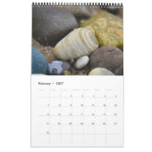 Pierres de plage du calendrier du lac Michigan (Feb 2027)