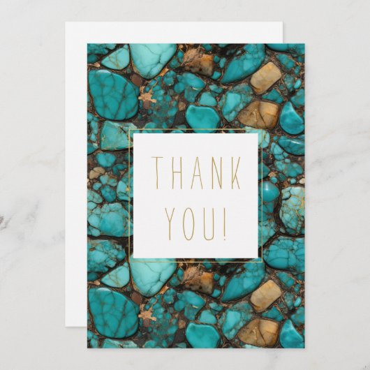 Pierres de Turquoise Merci (Devant / Derrière)