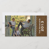 Pierres en cuir Brown Carte photo horizontal (Devant)