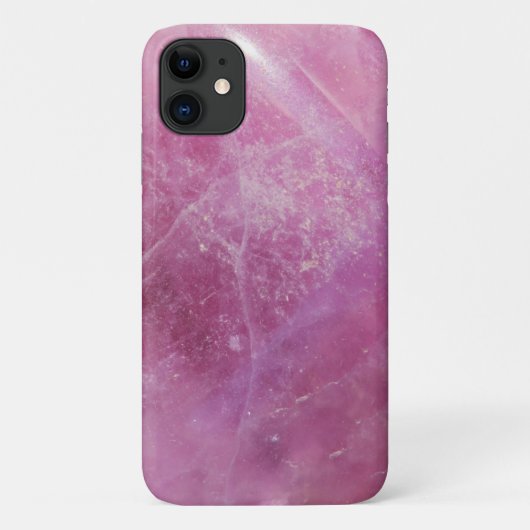 Pierres en pierre de taille rose iPhone 11 Coque (Dos)