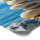 Pierres Équilibrées Art mural zen minimaliste (Coin)