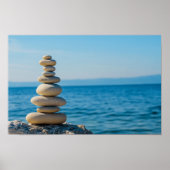 Pierres Équilibrées Art mural zen minimaliste (Devant)