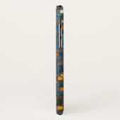 Pierres mosaïques en bleu et or iPhone / coque ipa (Dos/Gauche)