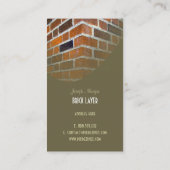 Pierres, ouvriers de pierre cartes de visite (Dos)