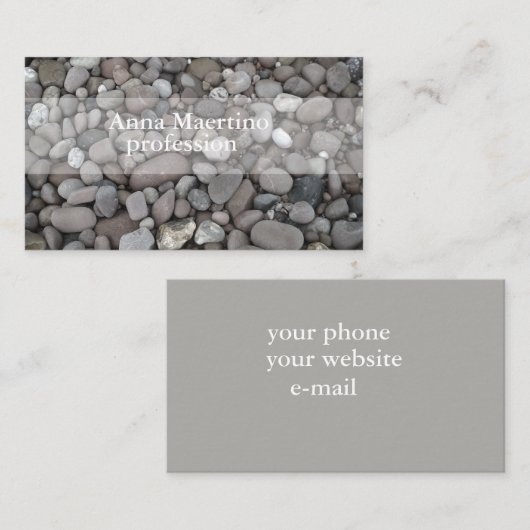 Pierres Photographie Abstrait Carte de visite de l (Devant / Derrière)