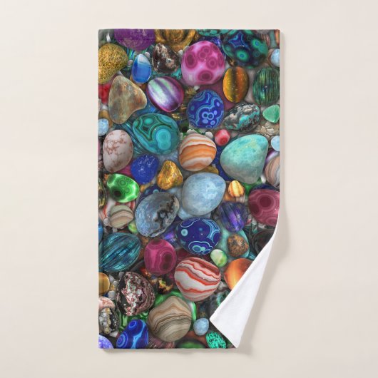 Pierres polies colorées (Serviette à main)