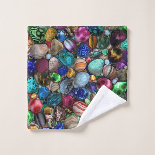 Pierres polies colorées (Gant de toilette)