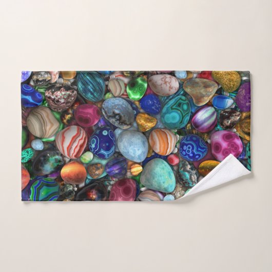 Pierres polies colorées (Serviette à main)