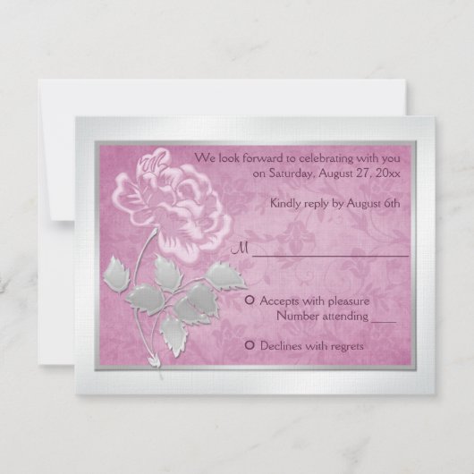 Pierres roses intégrées FAUX sur la carte de répon (Devant)