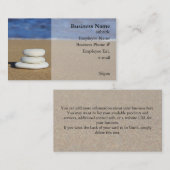 Pierres sur les cartes de visite de plage (Devant / Derrière)