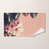 Pierres Zen Noires Fleurs (Serviette à main)