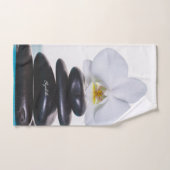 Pierres zen Orchidée blanche (Serviette à main)