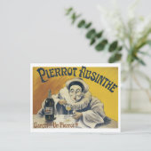 Pierrot Absinthe Briefkaart (Staand voorkant)