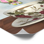 Pierrot Clown Doll Jumping in een Tea Cup Poster (Hoek)