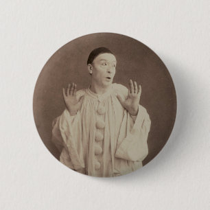  Pierrot Clown Ronde Button 5,7 Cm