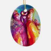 PIERROT EN ARLECCHINA / DERDE MASKER KERAMISCH ORNAMENT (Achterkant)